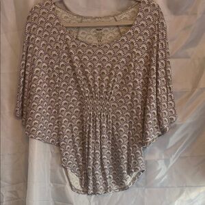 Elegant Mauve Patterned Women's Blouse
